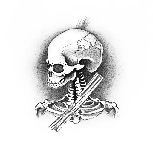 Skeleton Cowboy Smoking