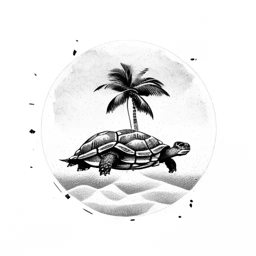 Palm Tree And Tortle