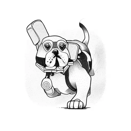 A Dog Playing A Video Game With A Gym Background