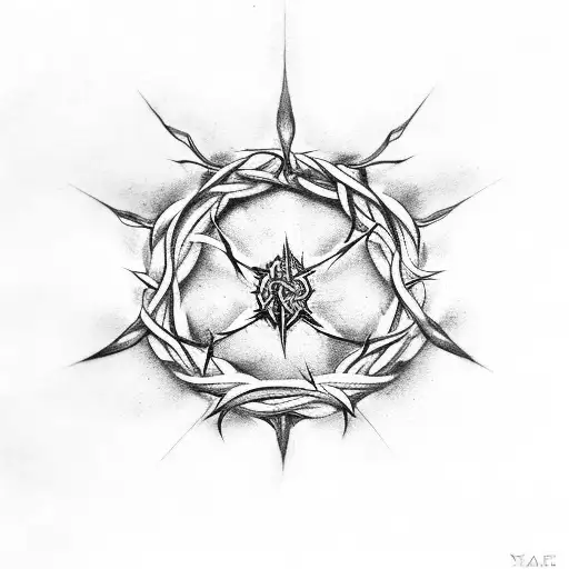 Crown Of Thorns With Yhwh Underneath