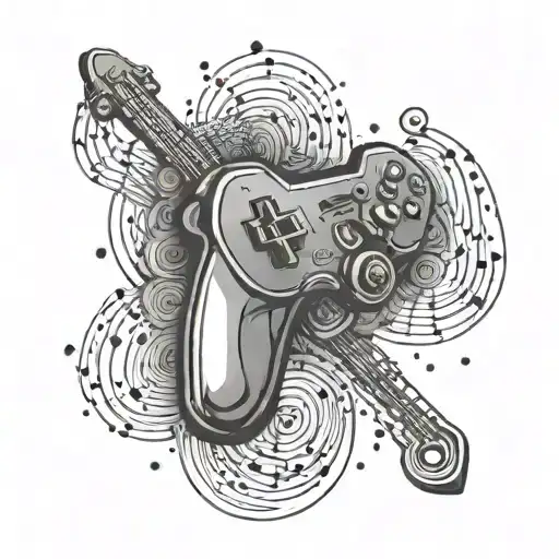 A Gaming Controller Morphing Into A Music Note