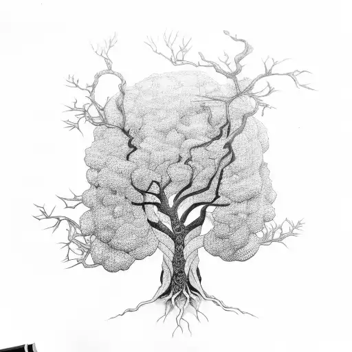 Tree With Trunk In A Lady's Form With Roots