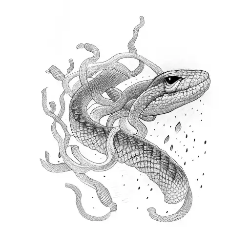 Vine Growing Out Of A Snake