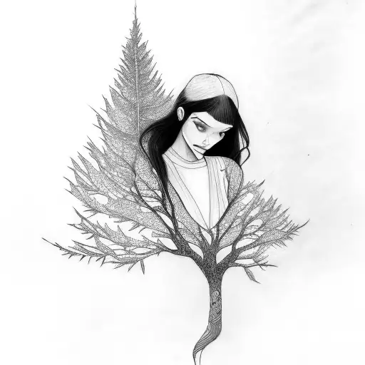 Tree And Girl