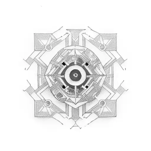 A Dotwork Tattoo Of A Civic Eg6 With A Circuit Board Pattern As The Background