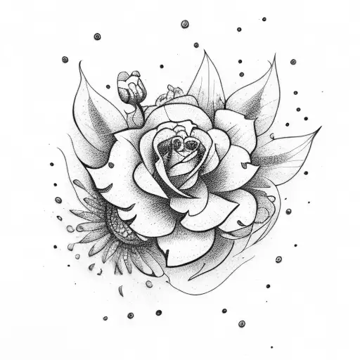 Flowers Growing In Space