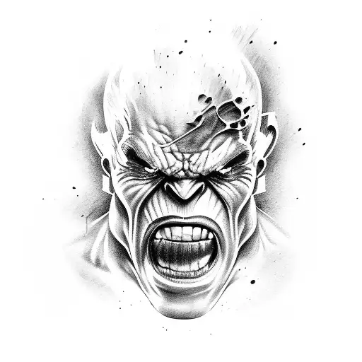 Incredible Hulk Smashing A Car