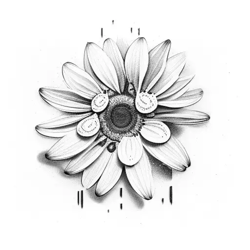 Bull Horns Wrapped With A Daisy Flower Crown