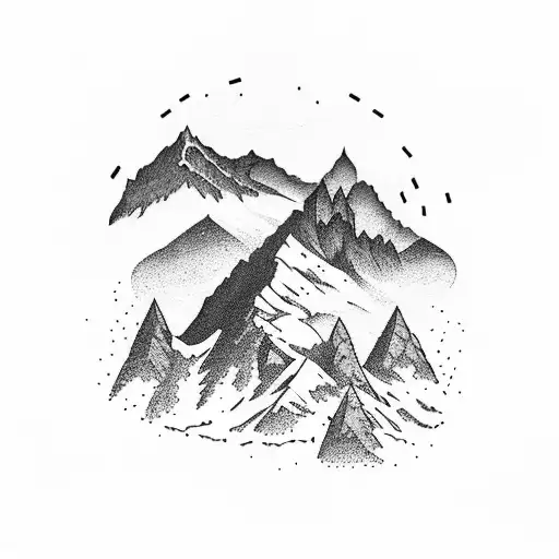 A Mountain Landscape With Video Game Elements