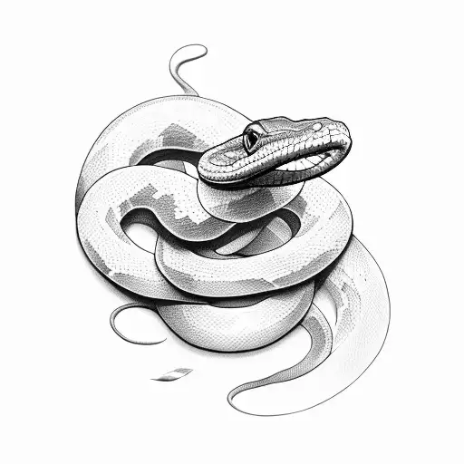 Snake And Small Rose