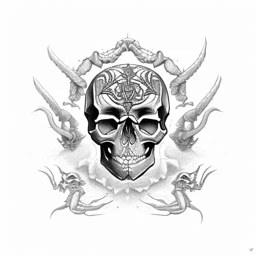 Skull With Scorpion