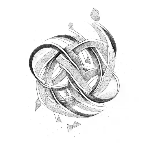 Two Nines Twisting To Create An Infinity Symbol