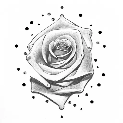 Dice With Cards With Roses