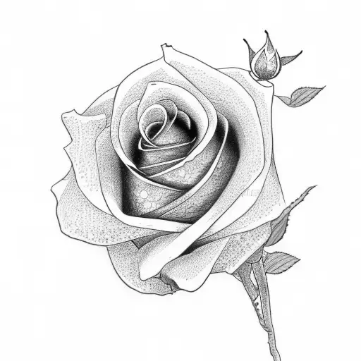 Simple Rose With Stem