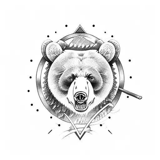 Bear Holding An Ak47 And A Sickle