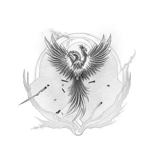 Phoenix With Pi Number Symbol