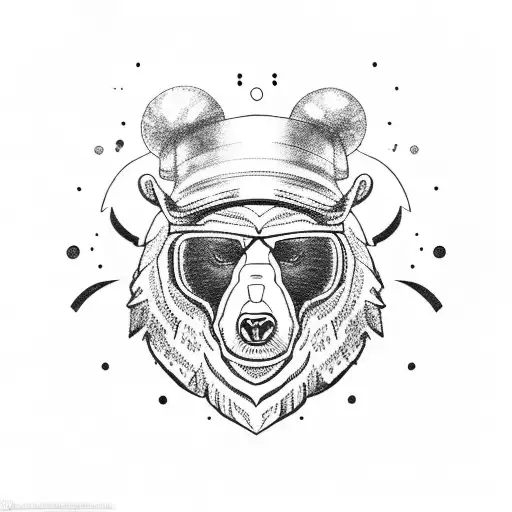 Bear Holding An Ak47 A Sickle And Wearing A Russian Hat