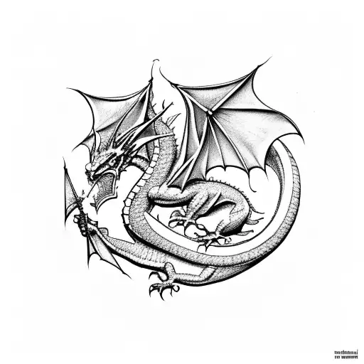 Welsh Dragon Front View