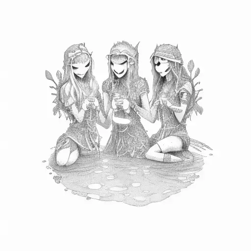 Lesbian Swamp Fairies On A Picnic Date