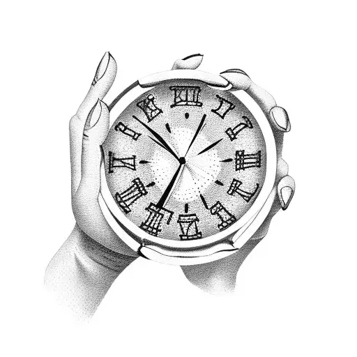 Hand Holding Clock