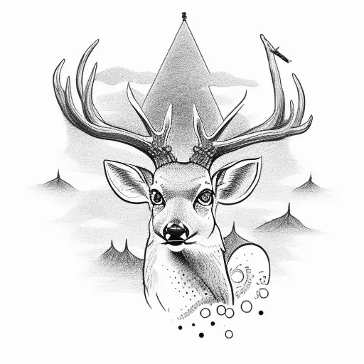 Deer With A Helicopter And A Boat And A Fish