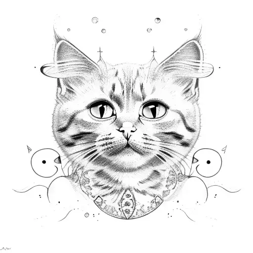 Full Body Of Cat Reaching Up