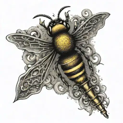 Bee Sword Key Intertwined