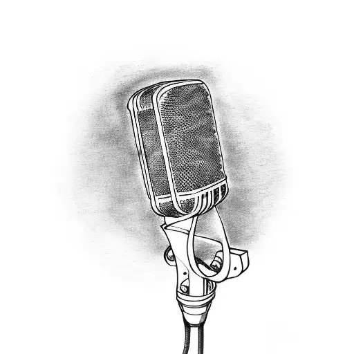 Microphone And Music Notes