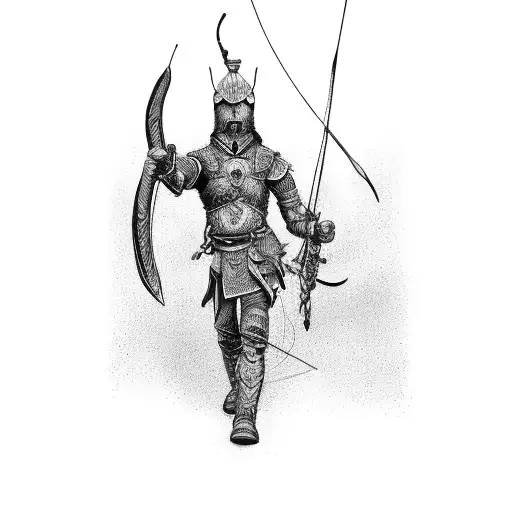 Warrior With Bow And Arrow