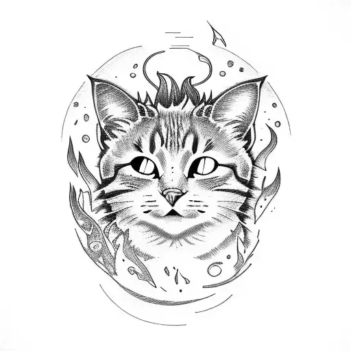 Mountain Cat With Fire And Mint