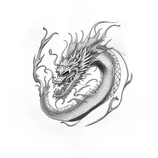 A Flaming Dragon