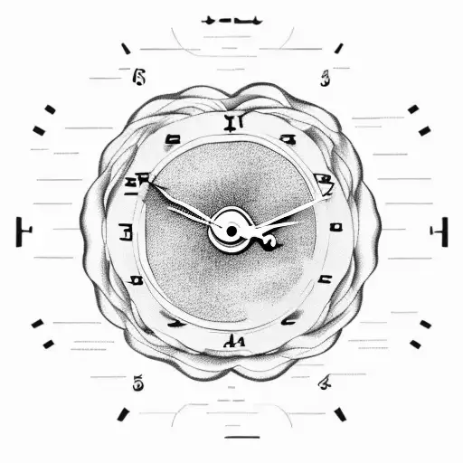 Clock On A Bed Of Roses With A Sky Above It