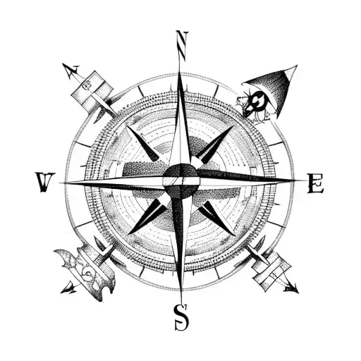 Compass And Rope Over A Map Of Cape Cod