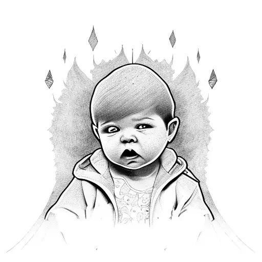 A Baby Prince Who Is Sleepy