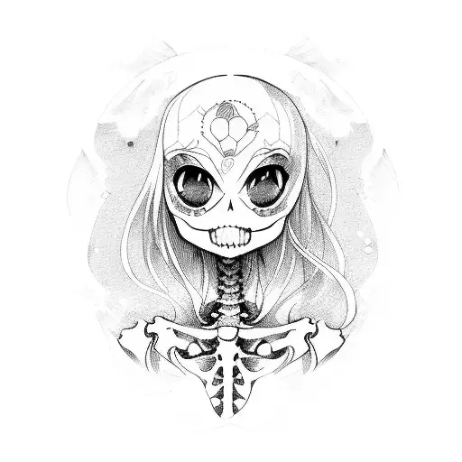 Anime Girl Skeleton