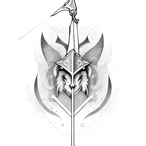 Sword With Pattern Around It