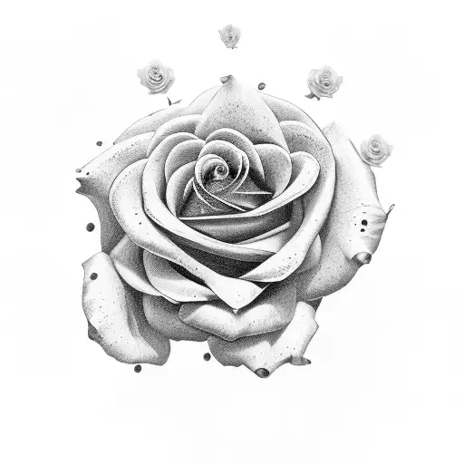 Create A Detailed Image Of A Rose With The Letters 'D' And 'S' Subtly Hidden Within It