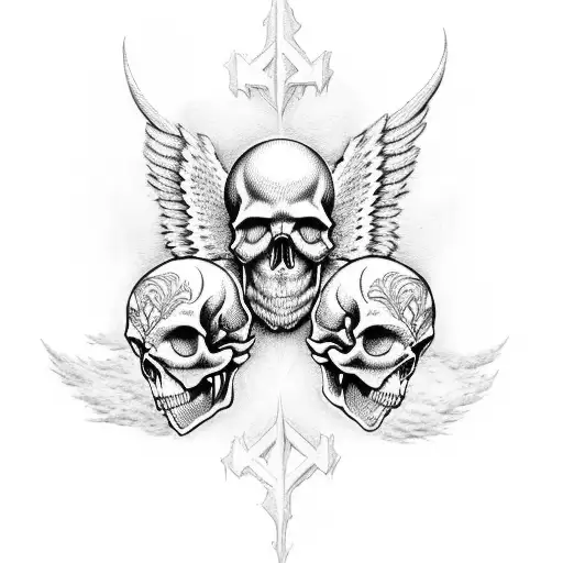 Skull Swold Axel Angel