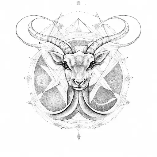 Four Clover With Capricorn Astrology Signs