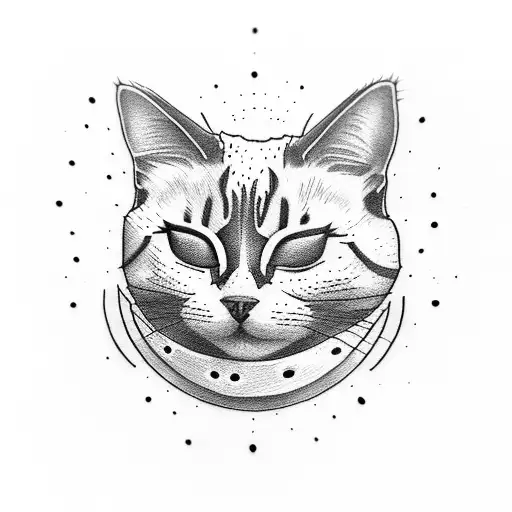 Sleeping Cat Made Wirh The Word Findus