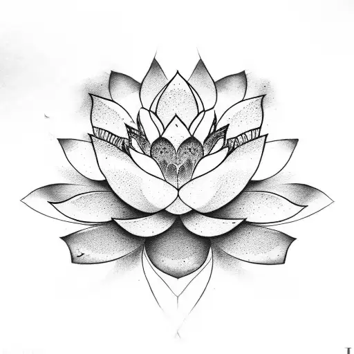 A Lotus Flower Tattoo With The Inscription Leanah And 2005