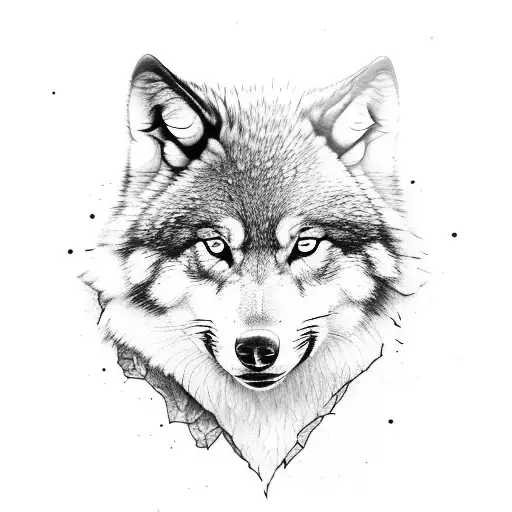 Young Wolf Becoming Old Strong Wolf