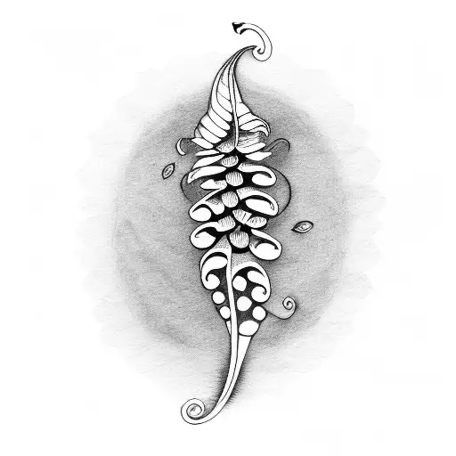 Fiddlehead Fern Leaf