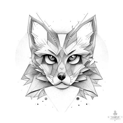 Cracked Fox Portrait