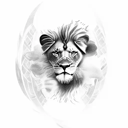 Rugby Player Tackling A Lion