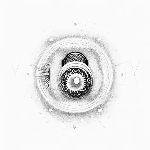 A Car Key And A Microphone Forming A Yin-yang Symbol