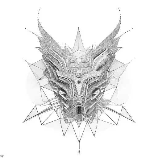 A Detailed Tattoo Of A Sleek And Futuristic Car Speeding Through A Cityscape