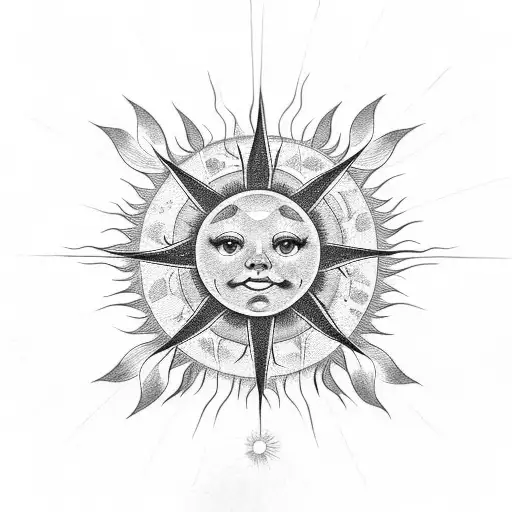 Chest Circle Sun With A Hole Inbetween