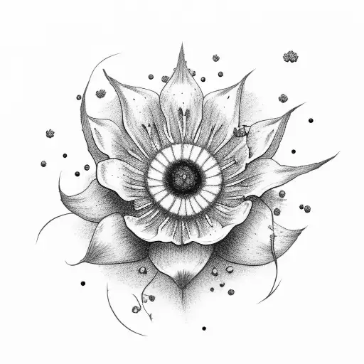 Ith Blue Sky Blooming Black Nigella Sativa Flowers In The Field W