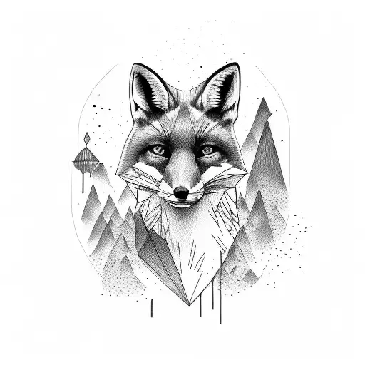 Fox Head Monochrome
